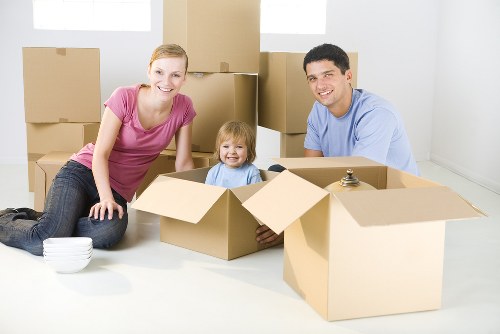 Removal team preparing a Southfields home move