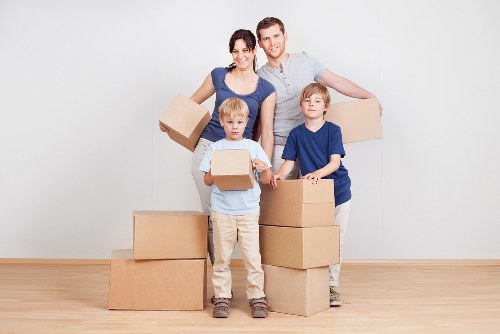 Local removal van handling furniture transport near Southfields