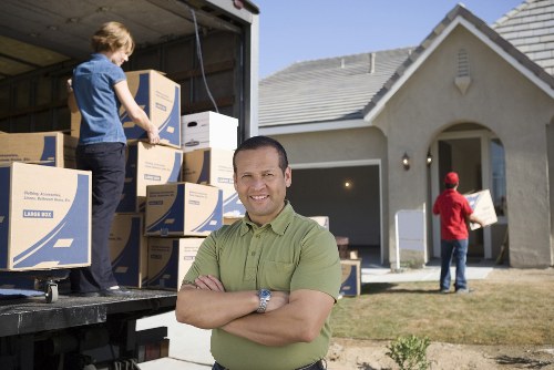 Household items being loaded for a Southfields home move