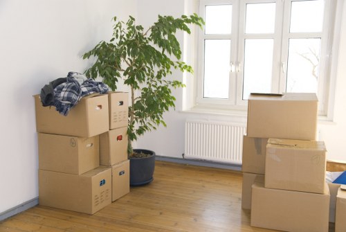Team unloading office items at a new Southfields workspace