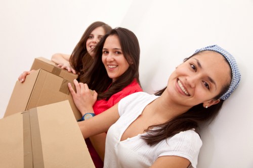 Careful loading of boxes and furniture for a Southfields relocation