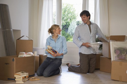 Van loaded securely with boxed items and protective packing