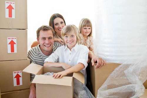 Office furniture and boxes for transport